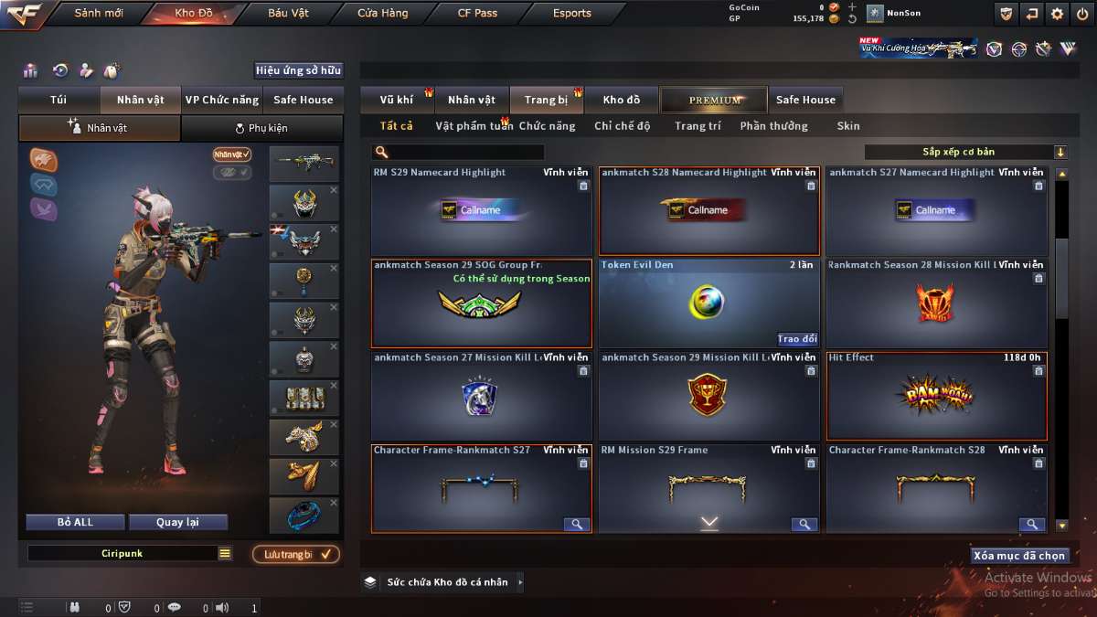 shop acc cf uy tin gia re